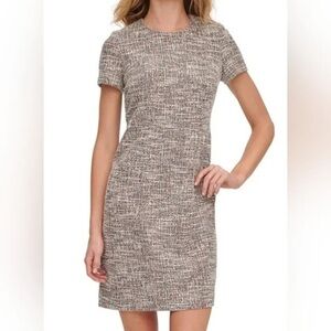 Calvin Klein Tweed Sheath Dress Short Sleeve Career Office Dress 4